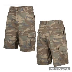 RedHead Men's 46 Fulton Flex Cargo Shorts Camouflage Canvas Hike Camping Outdoor